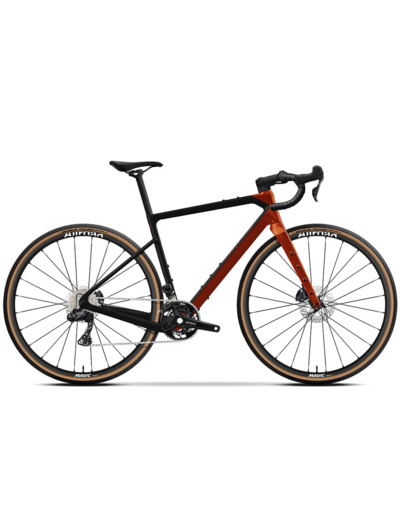 Vélo de gravel L'AVENTURE SHIMANO GRX825 DI2 Orange Cuivré LTD