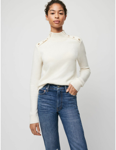 Pull en cachemire col montant