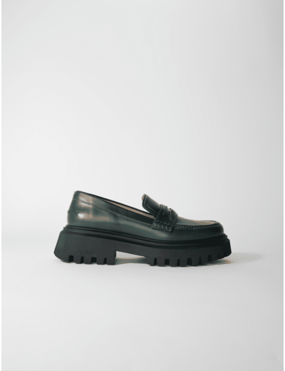 Mocassins en cuir à plateforme