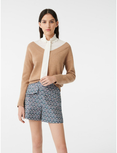 Pull trompe l’œil mix matières