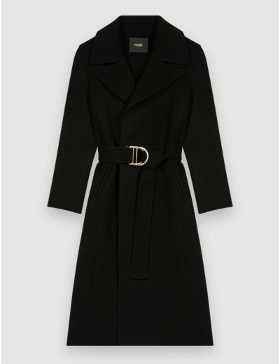 Manteau en double face ceinturé