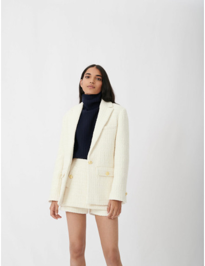 Veste façon tweed cintrée