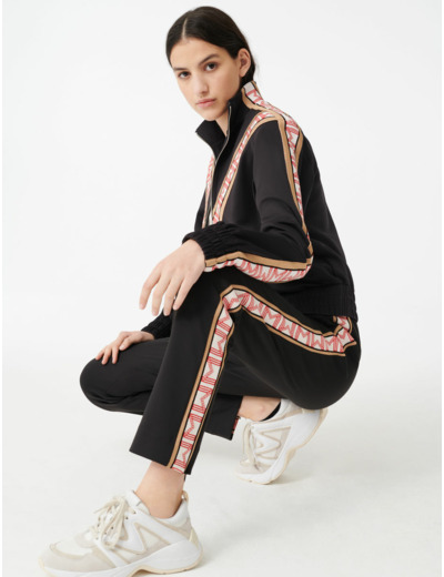Pantalon façon jogging avec bandes
