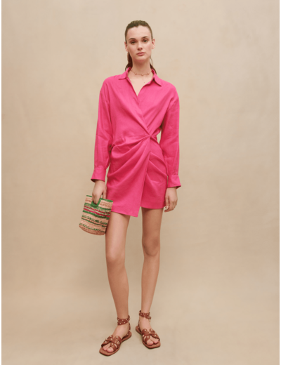 Robe courte drapée