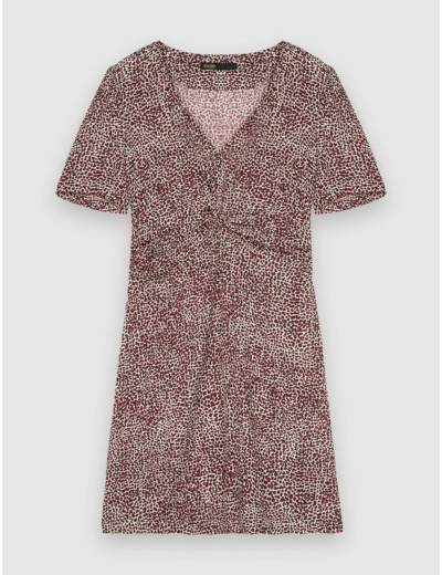 Robe imprimée léopard twistée devant