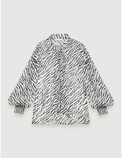 Top en jacquard imprimé zèbre