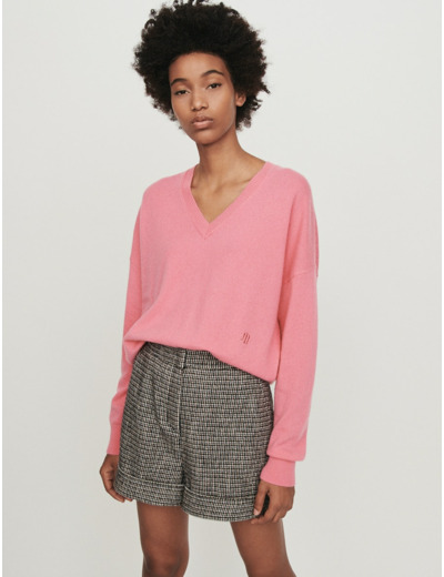 Pull col V en cachemire