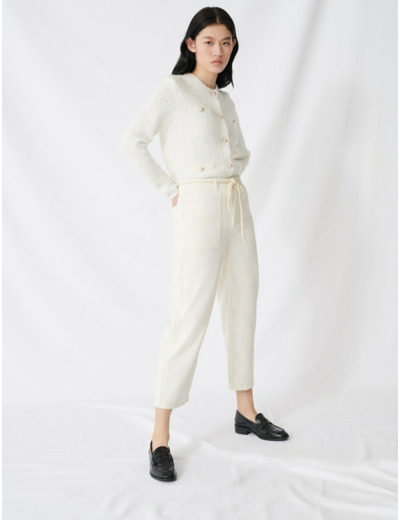 Pantalon en toile taille basse
