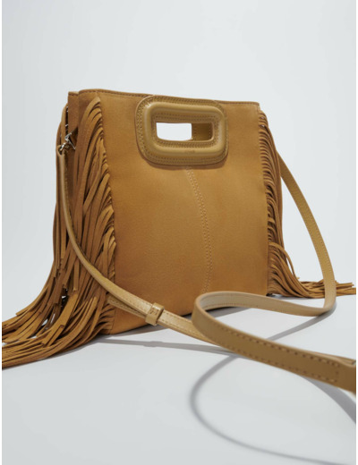 Sac M en suède avec poignée tressée