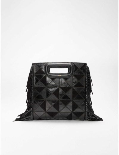 Sac M en cuir à patchs
