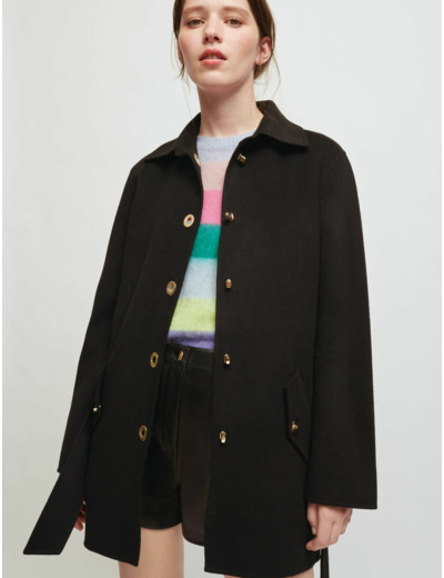 Manteau double face mix laine
