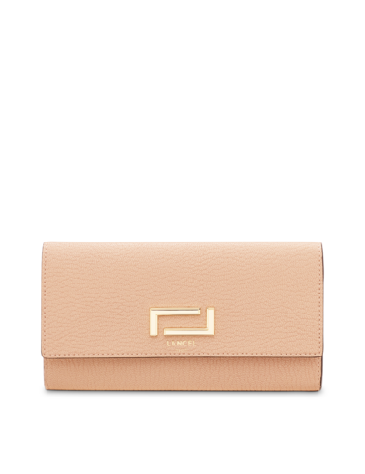 Pia de Lancel - Portefeuille slim rabat - Grand modèle - Nude