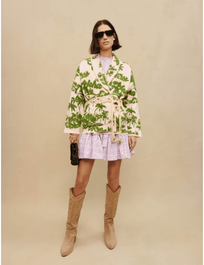 Gilet à motifs palmiers