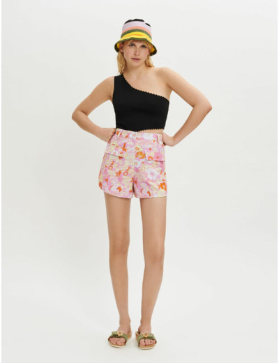Short en imprimé Flower Power