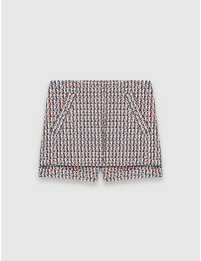 Short trompe-l’œil façon tweed