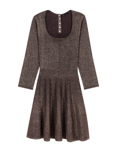 Robe courte en maille brillante