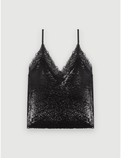 Caracco à sequins et dentelles