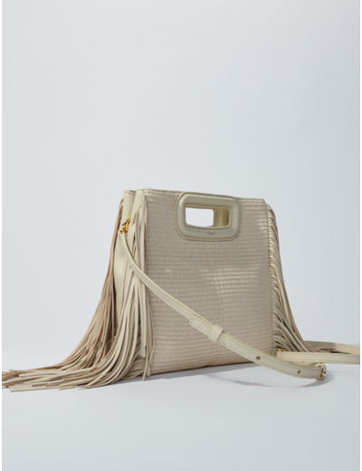 Sac M en textile et raphia