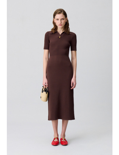 Robe mi-longue en maille