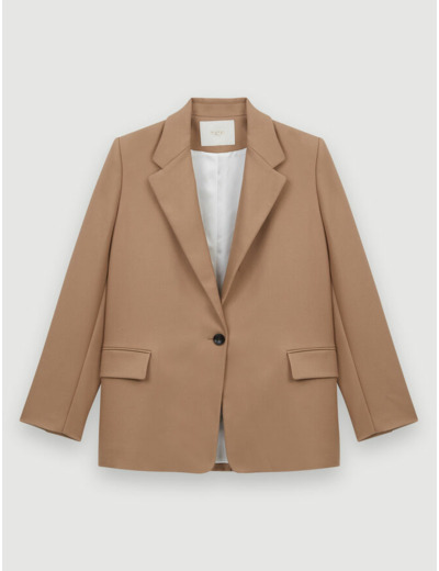 Veste de costume droite en laine froide
