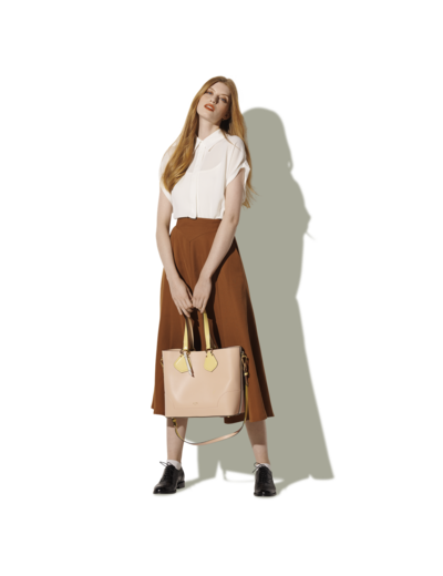 Izy de Lancel - Sac cabas - Grand modèle - Cuir de vachette lisse spazzolato