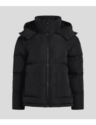 RUBBER PATCH HOODIE PUFFER