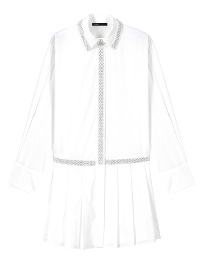 Robe chemise ornée de perles